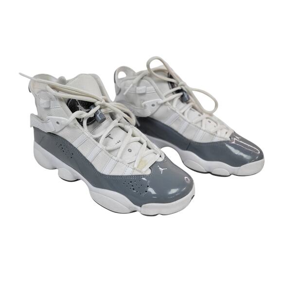 Nike Air Jordan 6 Rings Cool Grey Sneakers - Size 6Y - Picture 1 of 10